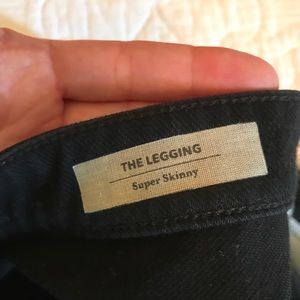 AG black skinny jean leggings